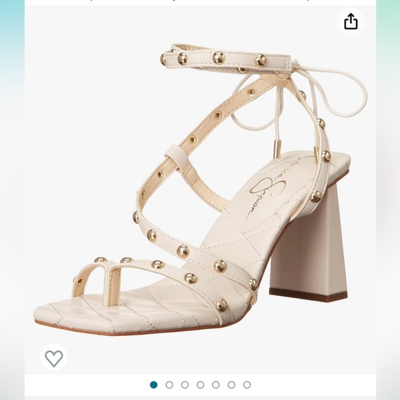 Jessica Simpson Womens Zayve Faux Leather Ankle Strap Heels - Picture 2 of 4